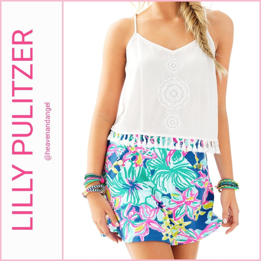 NEW Lilly Pulitzer Madison Skort Skirt - Iris Blue Casa Azul